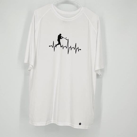 RTTB Baseball life heartbeat hydro performance drift shirt White Size XL - Picture 5 of 11